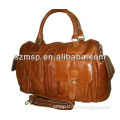 classic design genuine PU leather lady handbag